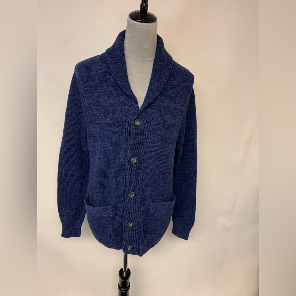Sonoma Cardigan Sweater Grandpa Core Normcore Multi Knit Shawl Collar Men’s SZ M